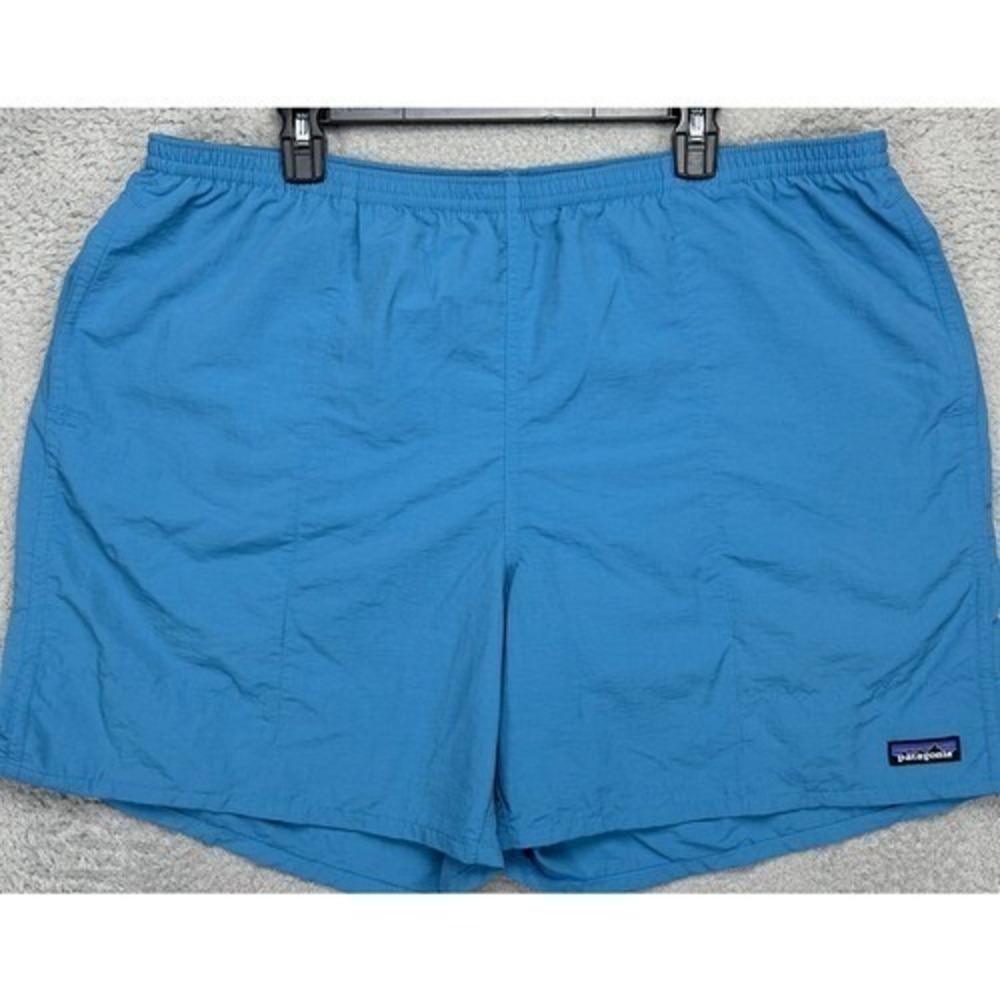 Patagonia Shorts Mens 2XL Blue 100% Nylon Lined Hiking Outdoor Drawstring Logo